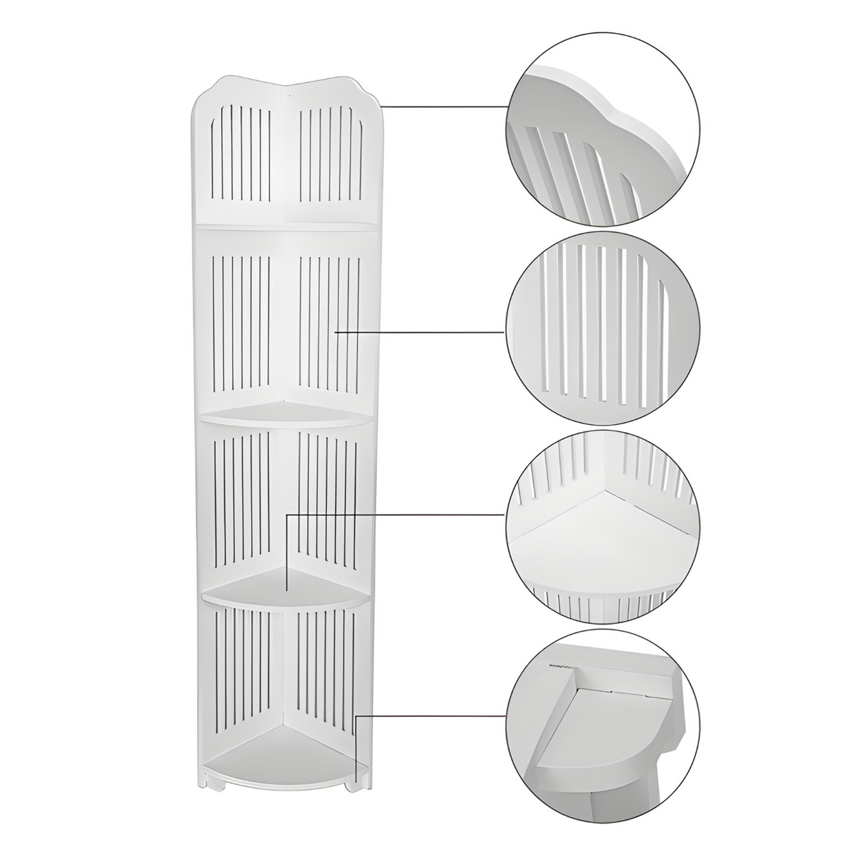 Estante Esquinero de Baño – 4 Niveles
