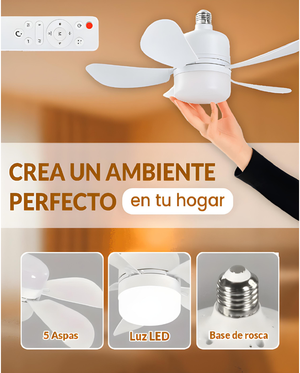 Ventilador con foco 2 en 1