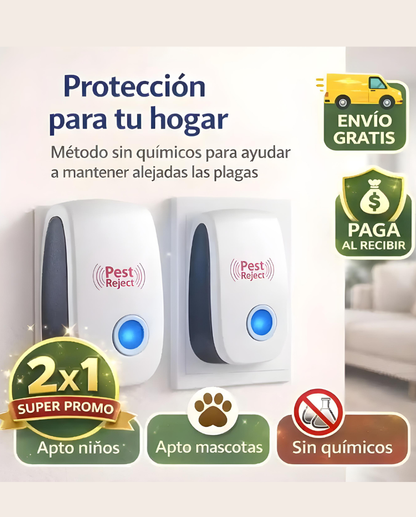 Repelente ultrasónico 2x1