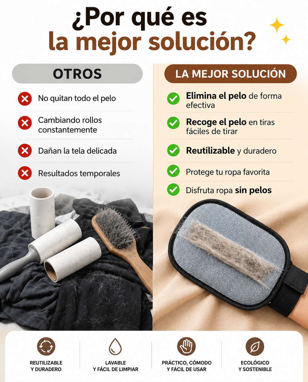 Guante Electrostático Quita Pelos