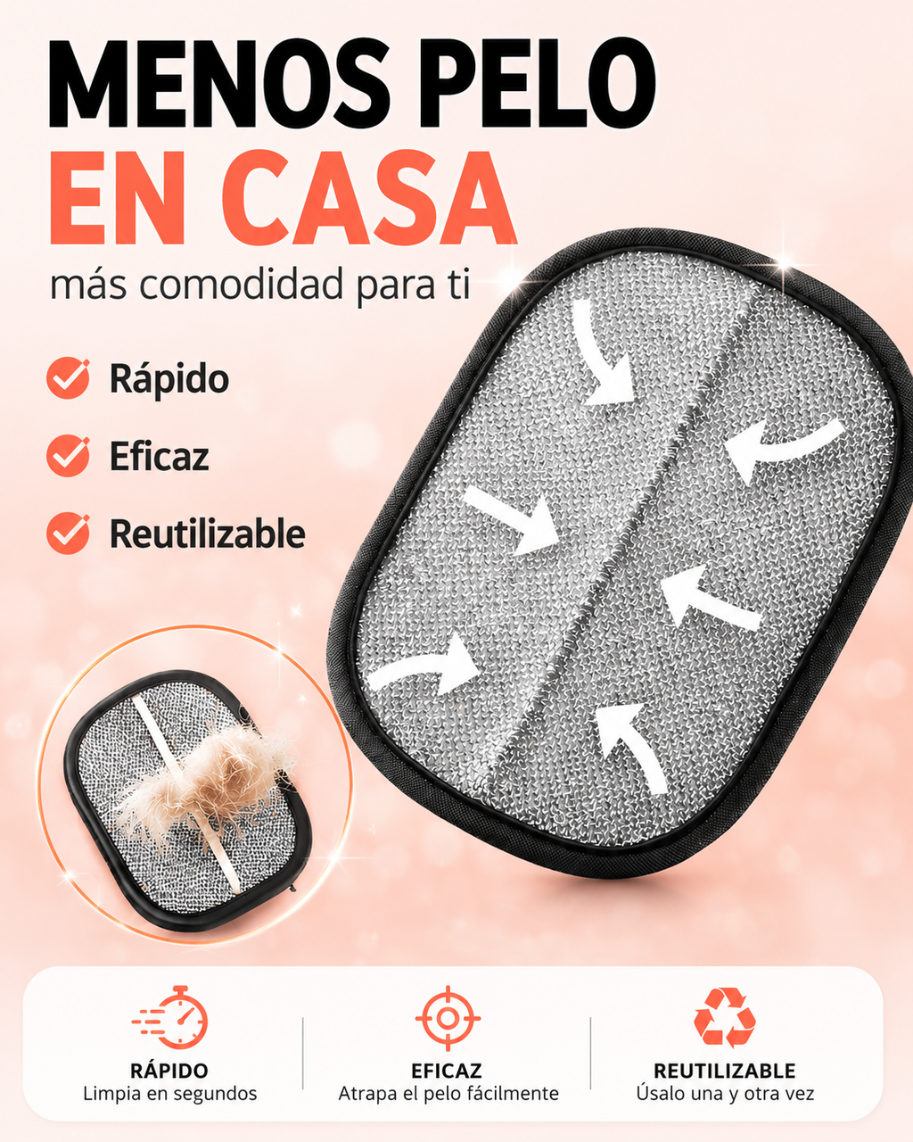 Guante Electrostático Quita Pelos